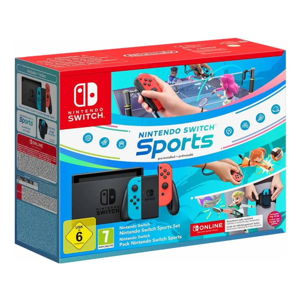 Consola Nintendo Switch V2 32GB + Jogo Switch Sports + 12 Meses de Nintendo Switch Online