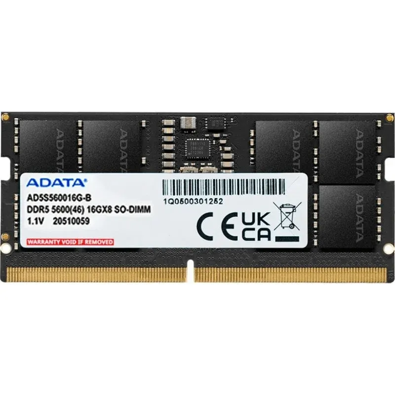 Memória RAM Adata AD5S560016G-S 16GB 1x16GB DDR5 5600MHz CL46 SO-DIMM ECC