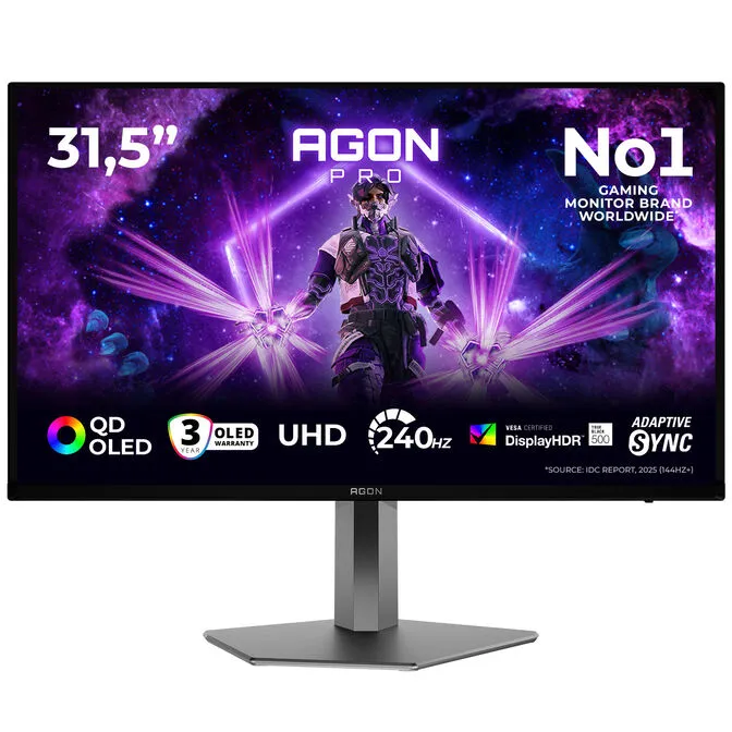 Monitor AOC Gaming 31.5" AG326UZD2 QD-OLED UHD 240Hz 0,03ms Adaptive-Sync HDR1000