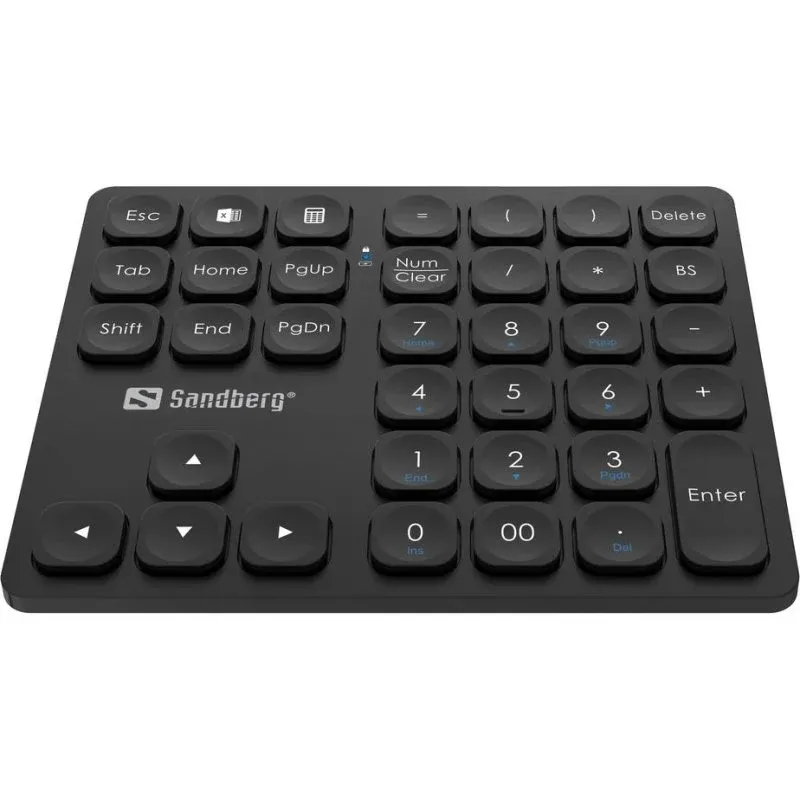 Teclado SANDBERG Wireless Numeric Keypad Pro membrana sem fios e com fio compacto