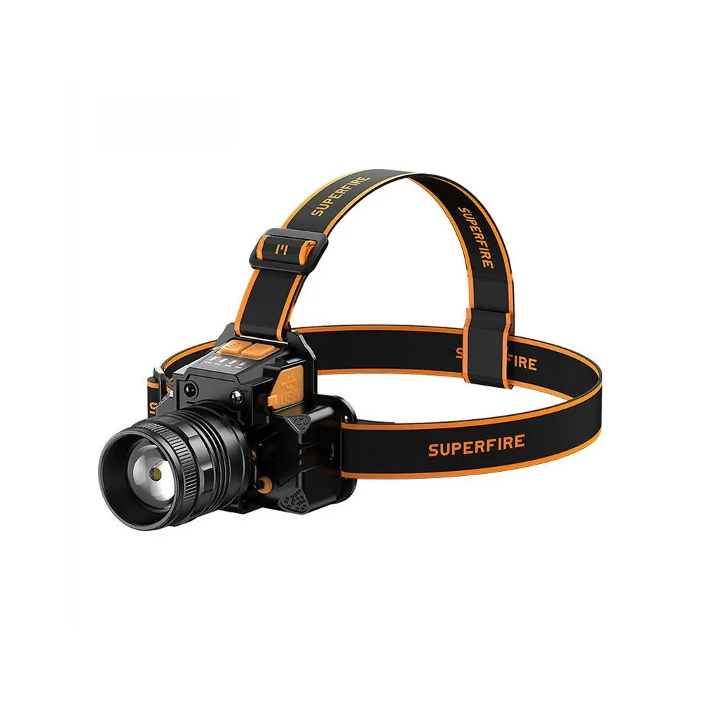Lanterna de Cabeça USB 10W 350lm - SUPERFIRE