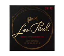 Jogo cordas guitarra elétrica Gibson SEG-LES9 Premium Ultra Light 009-042