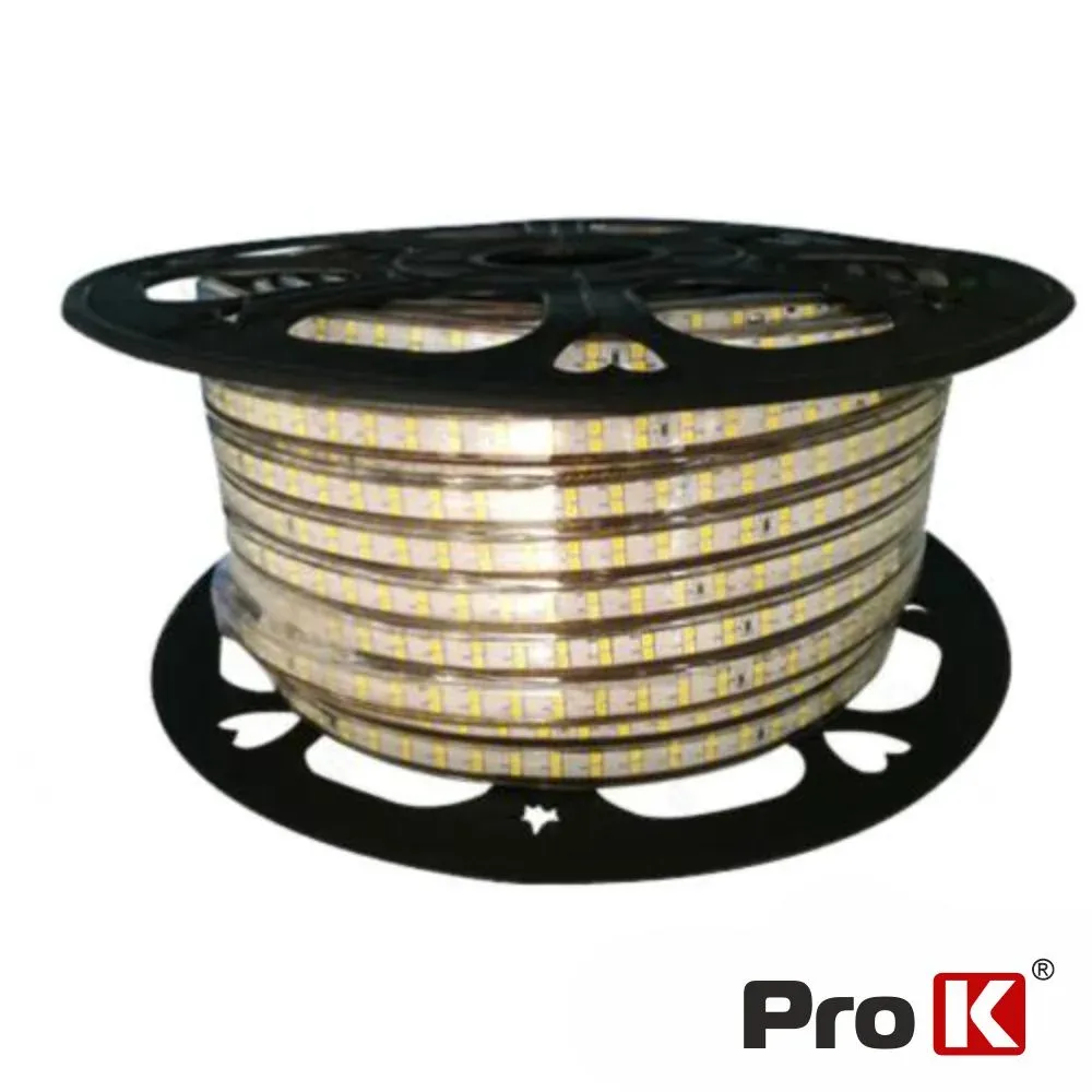 Fita 9000 Leds 2835 Impermeável Branco Quente 220v 1m Prok