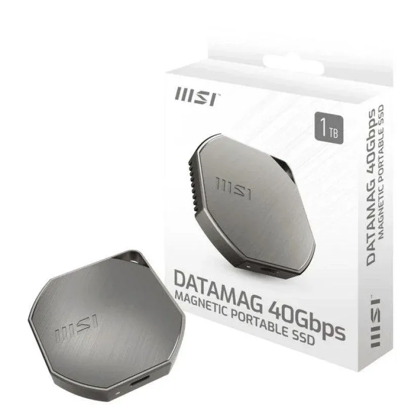 Disco Rígido Disco Duro MSI DATAMAG 1TB SSD Externo 40Gbps USB-C 3D NAND Alumínio