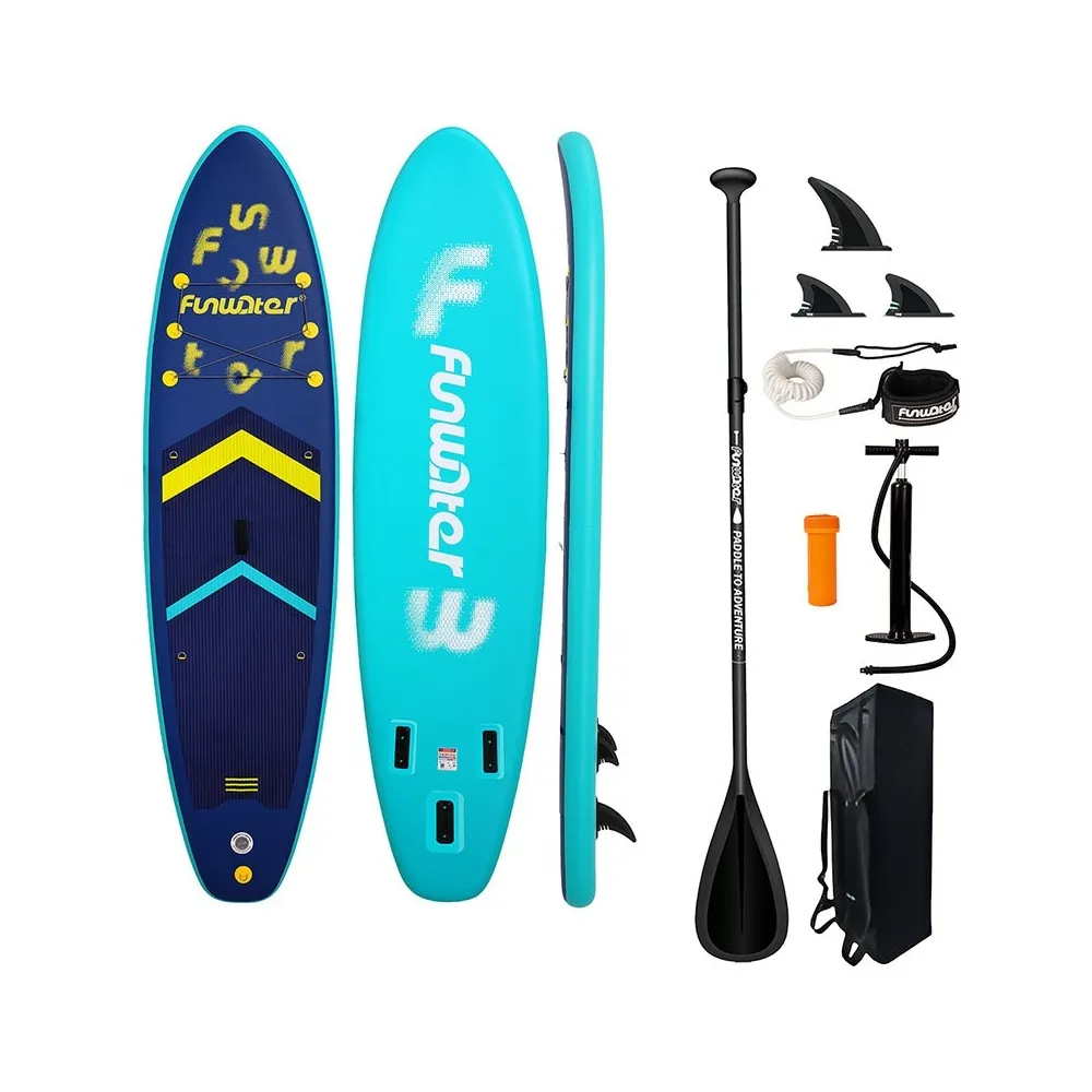 Prancha Stand Up Paddle Insuflável FunWater 3,5 m Azul Marinho com Acessórios - SUPFW71A