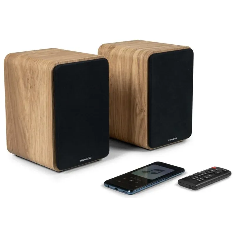 Thomson WS602DUO Altifalantes Bluetooth 100W Madeira