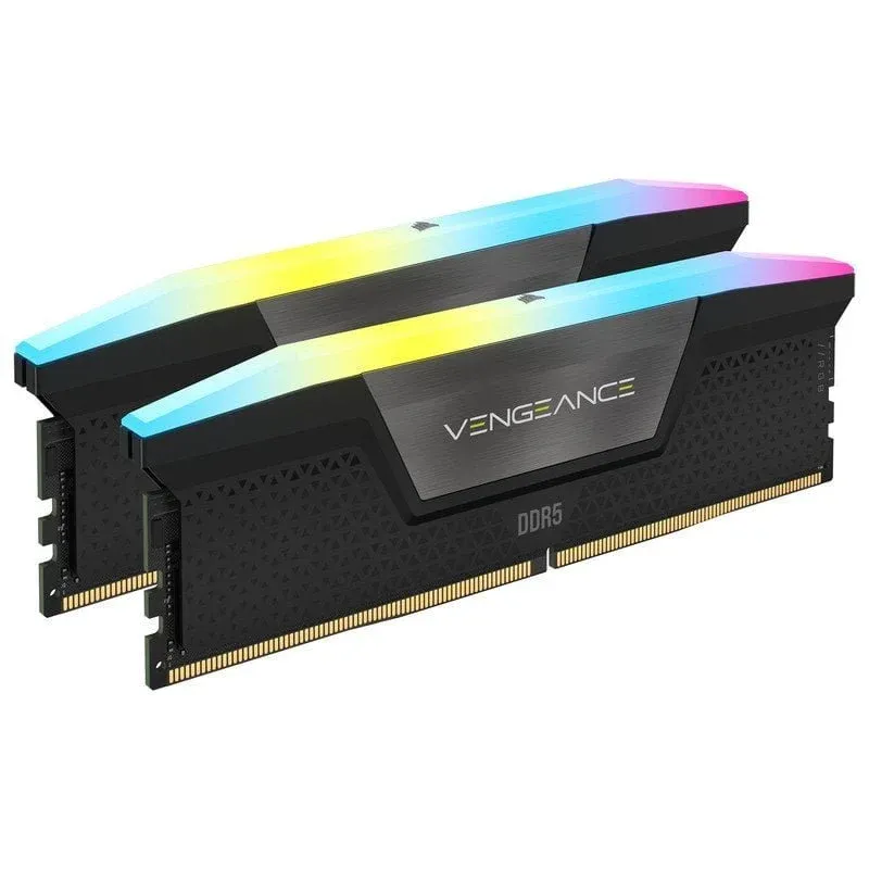 Memória RAM Corsair Vengeance RGB DDR5 6000MHz PC5-48000 64GB 2x32GB CL30 Pretas