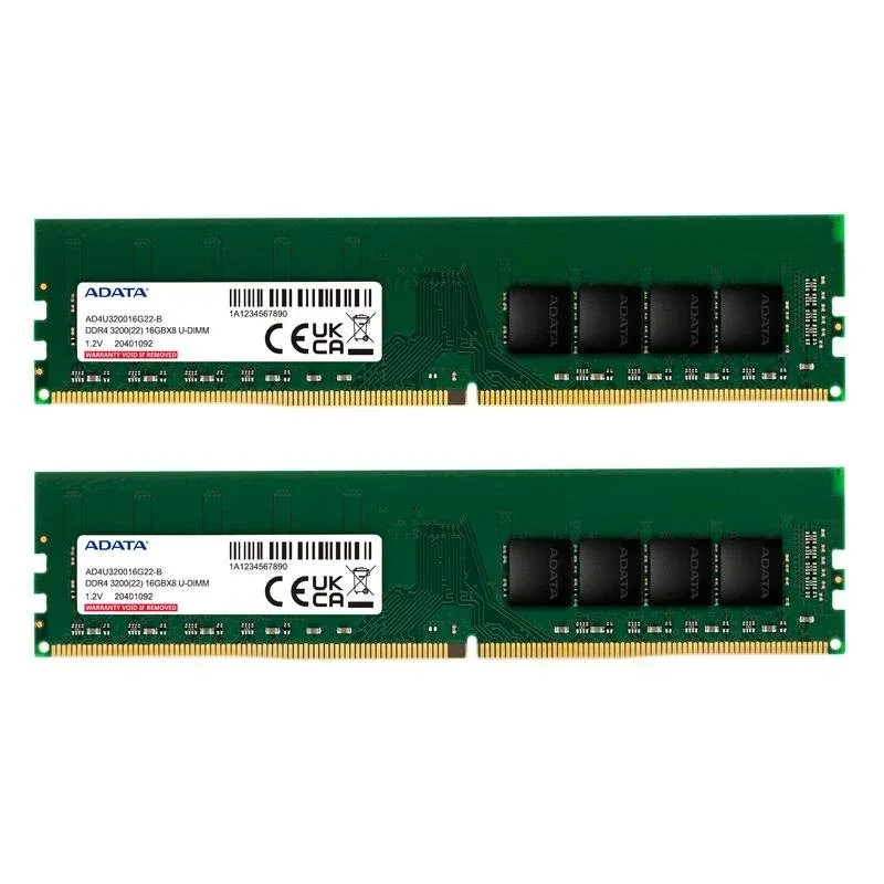 Memória RAM ADATA AD4U320016G22-DTGN 32GB 2x16GB DDR4 3200MHz CL22 Verde