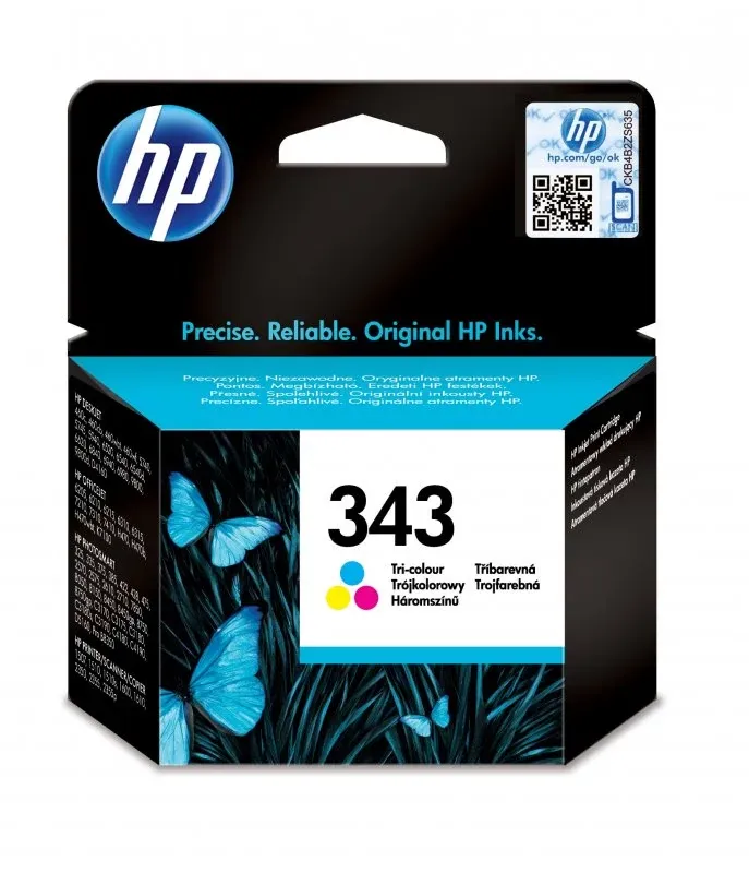 HP no 343 original Ink cartridge C8766EE ABE 7ml color DJ5740 6540 6840 PS325 375 8150 PSC2355 2610 2710 ES