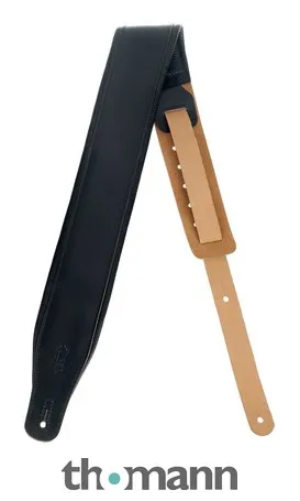 Levys Amped Leather 3" BK