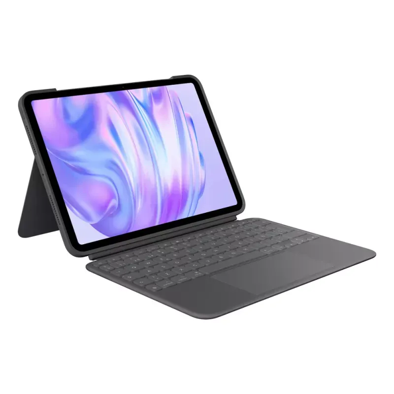 Logitech Combo Touch - Teclado e pasta de folio - com trackpad - retroiluminação - Apple Smart connector - QWERTY - Espanhol - grafite - para Apple 11-inch iPad Pro (M4), 13-inch iPad Pro (M4)