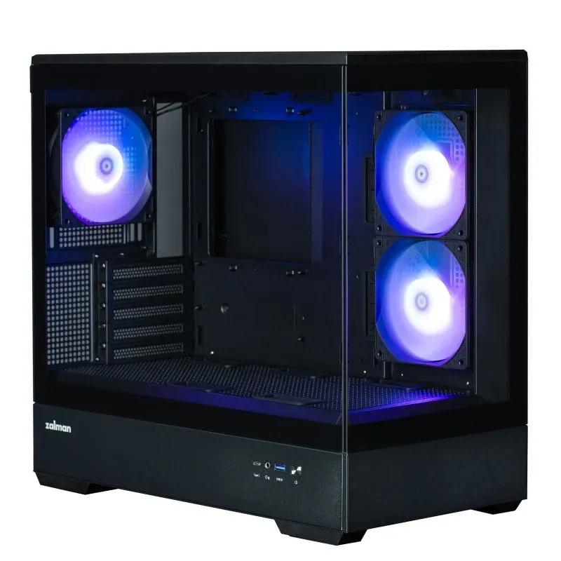 Caixa de Computador Zalman P30 Mini Tower Vidro Temperado ARGB USB-C 3.2 Preta