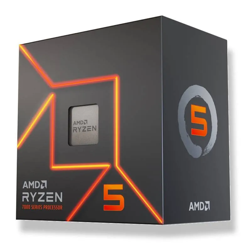 Processador AMD Ryzen 5 7400 Zen 4 6-Core 3.3GHz c/ Turbo 4.3GHz 22MB Cache SktAM5