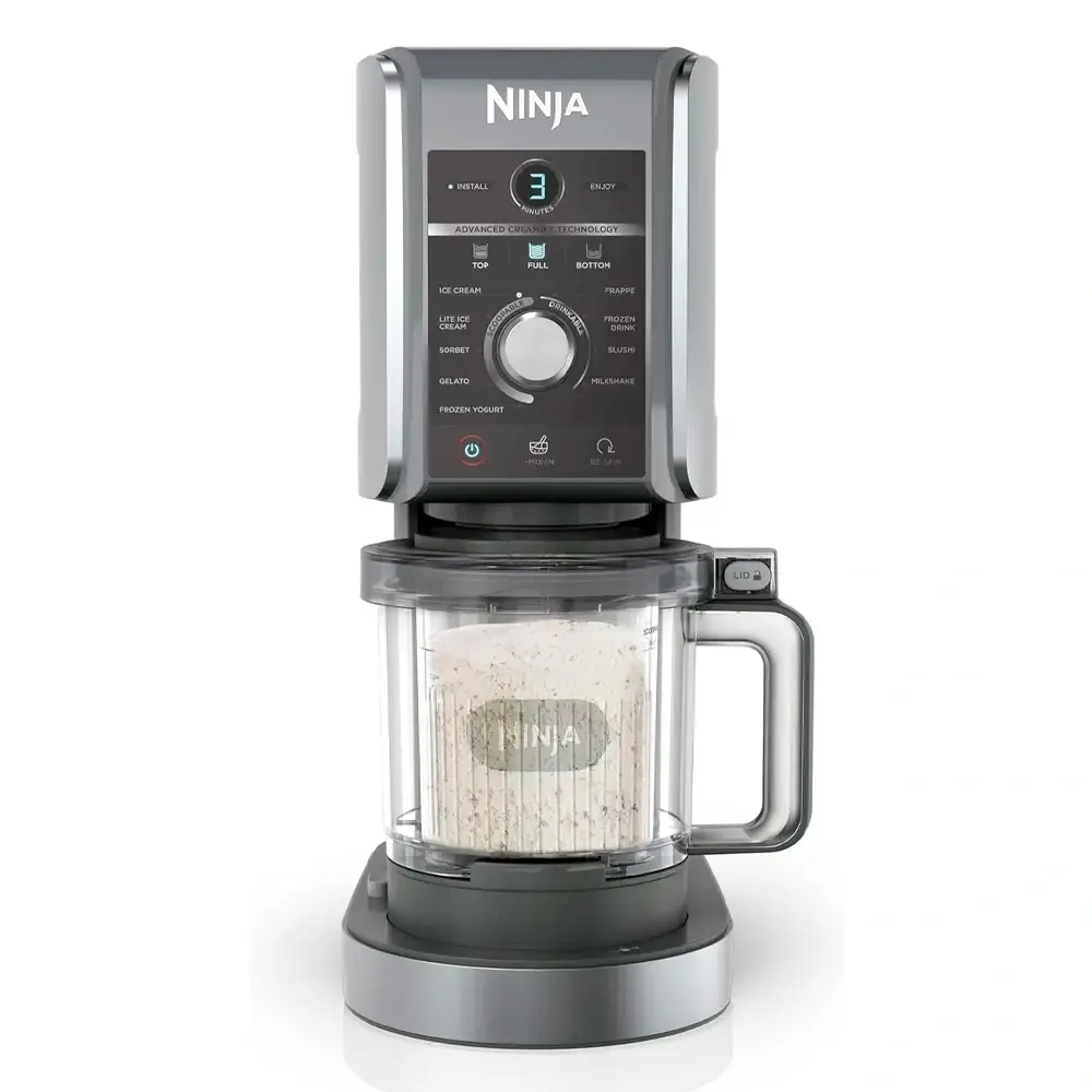 Máquina de Gelados Ninja NC502EU CREAMi Deluxe 2x 0.70L 10 Programas Preta/Cinza