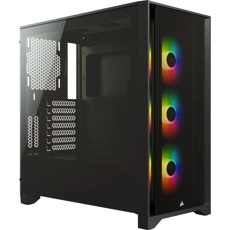 Caixa de Computador Corsair iCUE 4000X RGB Vidro Temperado USB 3.1 RGB Preta