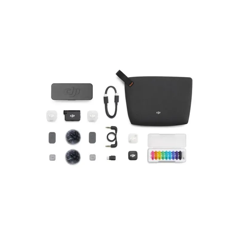Microfone DJI Mini 2 (2 TX + 1 RX + Estojo de Carregamento)