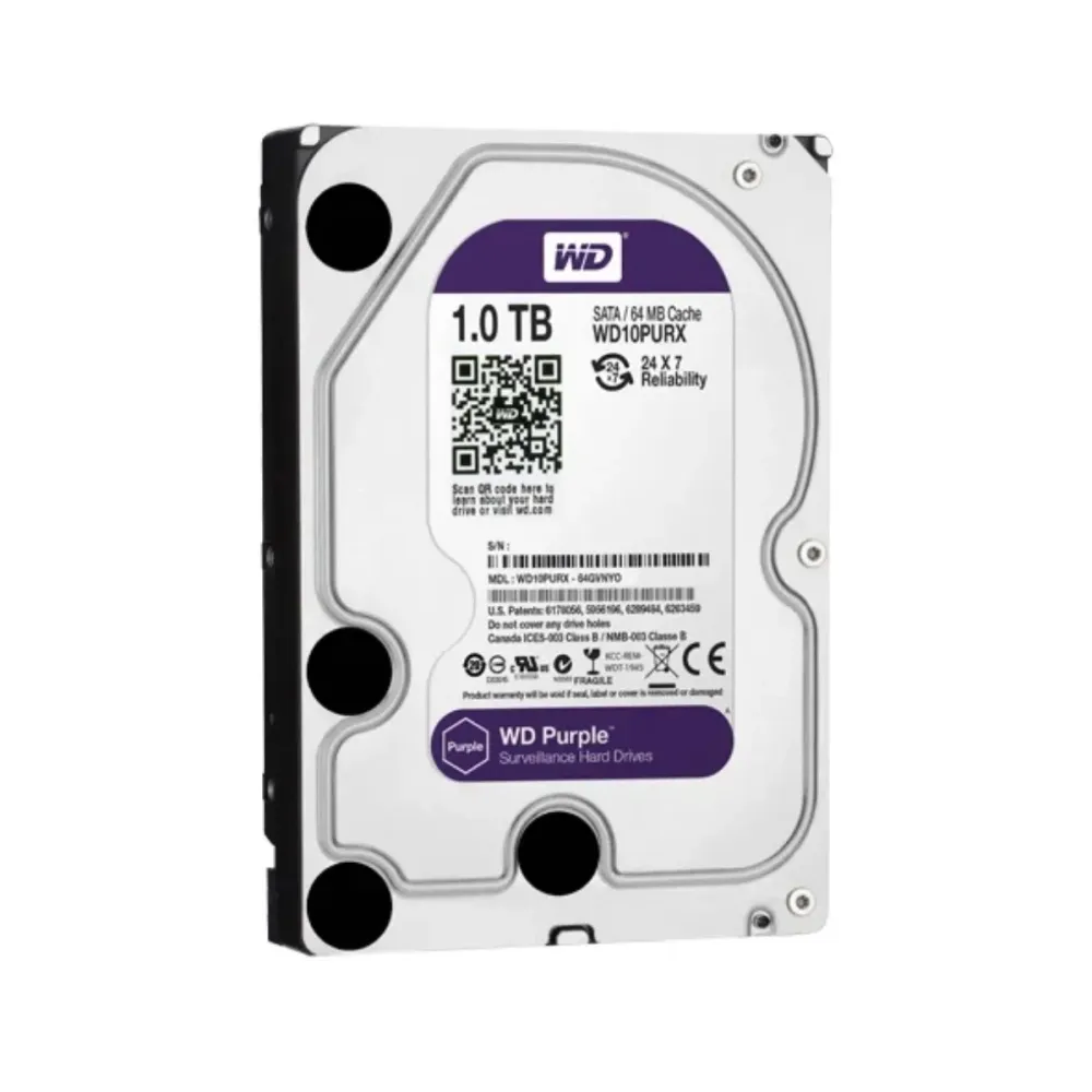 Disco Rígido 3.5" Western Digital Purple 1TB 5400RPM SATA III
