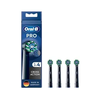 Cabeças de Escovas de Dentes Oral-B Cross Action Preto (4 Unidades)