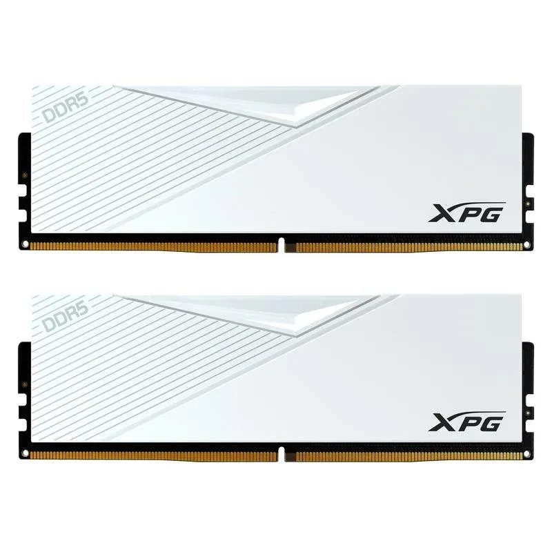 Memória RAM ADATA LANCER 32GB 2x16GB DDR5 6000MHz CL30 AMD EXPO RGB Branco