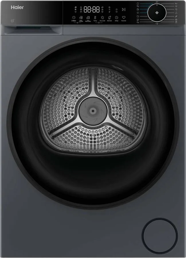 Máquina de Secar Roupa HAIER HD90-D357GNU1-S (9 kg- Bomba de Calor - Cinzento)