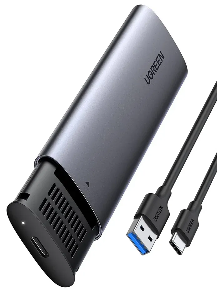 Caixa Externa Ugreen M.2 CM400 SSD M.2 NGFF USB-A / USB-C