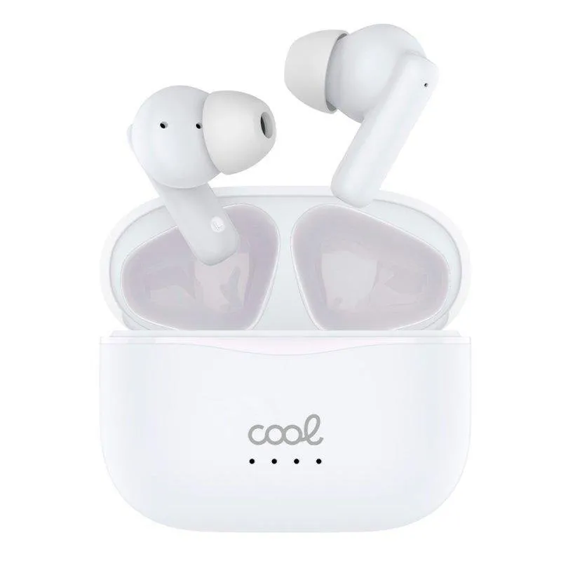Auriculares Cool Bound sem fios Bluetooth Hi-Fi com ecrã LED e powerbank brancos