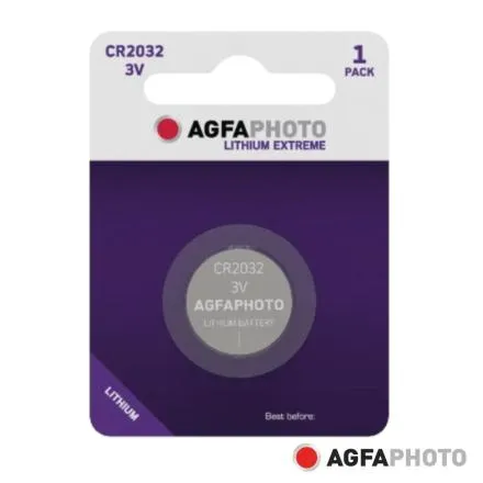 AGFAPHOTO Pilha Lítio Botão CR2032 3V 1x Blister