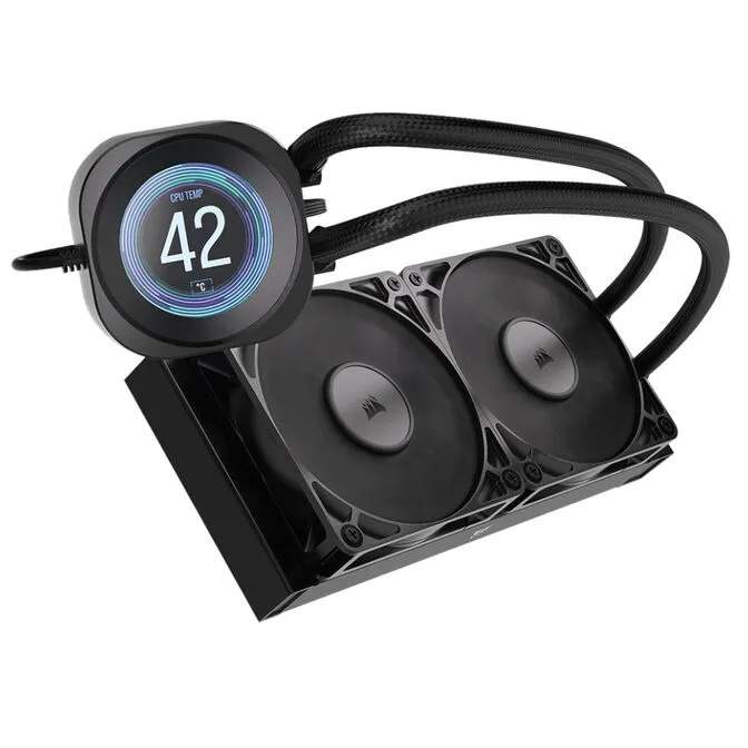 Water Cooler CPU Corsair NAUTILUS RS LCD 240mm Preto