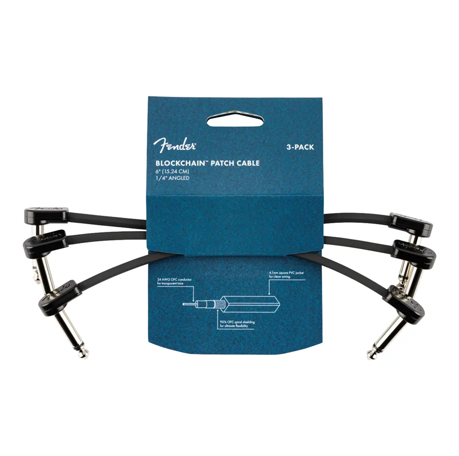 Cabos Patch Fender Blockchain 15cm Angle/Angle
