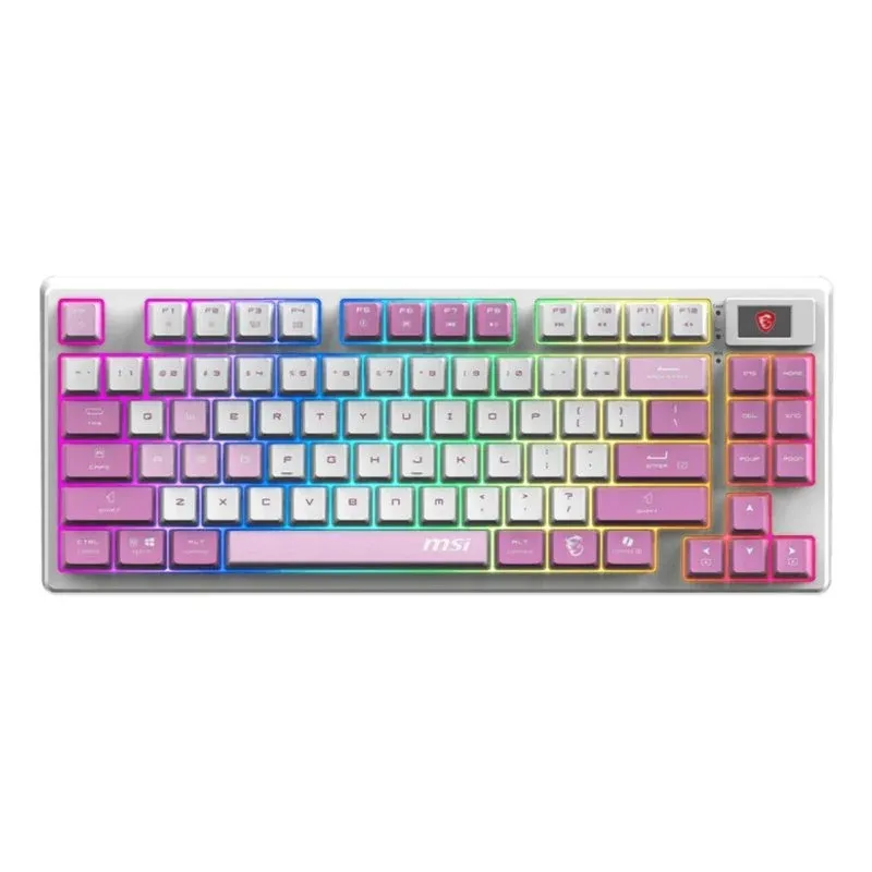 Teclado MSI FORGE GK600 TKL sem fios com switches Kailh White e RGB