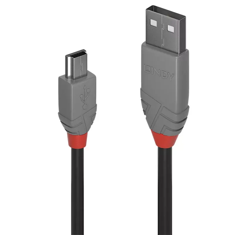 Cabo USB 2.0 A para Mini USB B LINDY 36724 3m Preto
