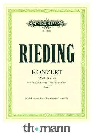 Edition Peters Rieding Konzert op. 35 Violine