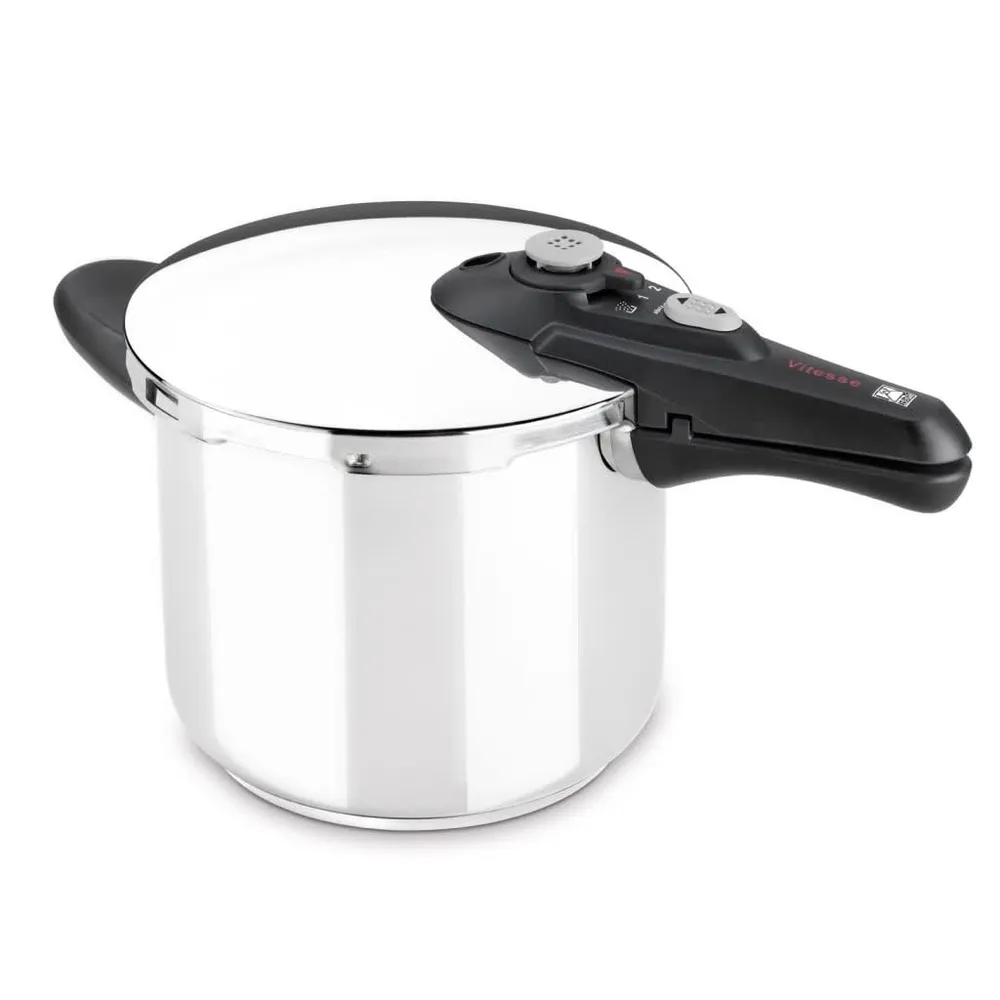 Bra Panela De Pressão Vitesse A185102/ Ø22Cm/ 6L/ Aço Inoxidável/ Adequado Para Indução