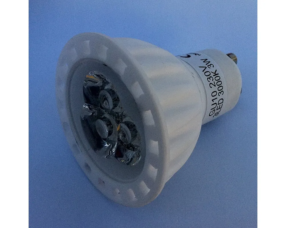 Art System 3 leds de 1w,gu10, branco quente 3000ºk, 45º, ceramica branca