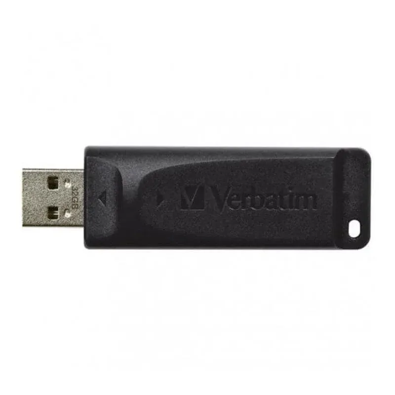 Pen Drive Pen USB Verbatim Slider 32GB USB 2.0 Preto com mecanismo deslizante