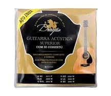 Jogo Cordas Guitarra Acústica Dragao Superior Aço Inox 011-046