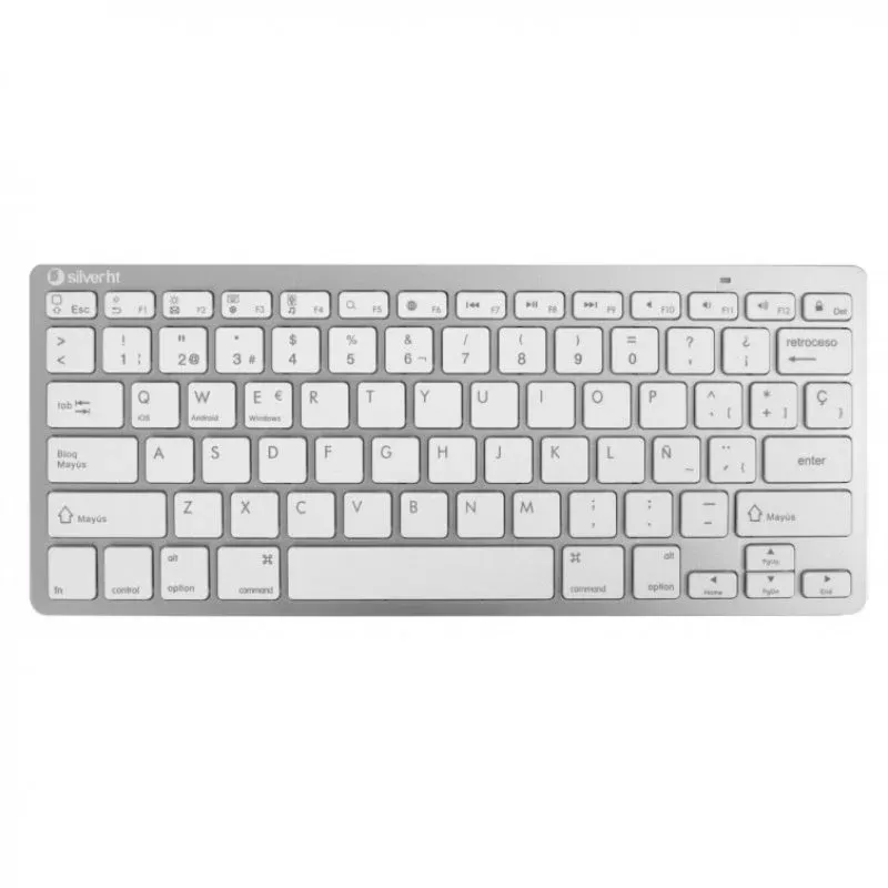 Teclado Wireless Silver HT Colors Edition Branco