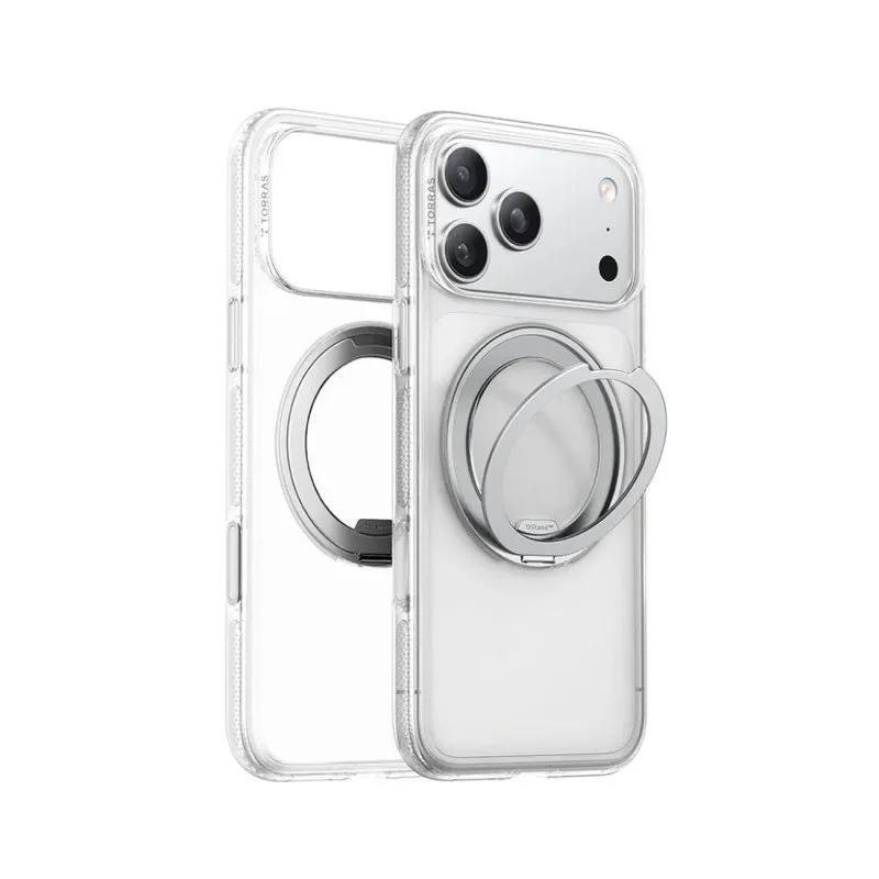 Funda para telemóvel Torras Ostand Pro Series Transparente com suporte para iPhone 17 Pro