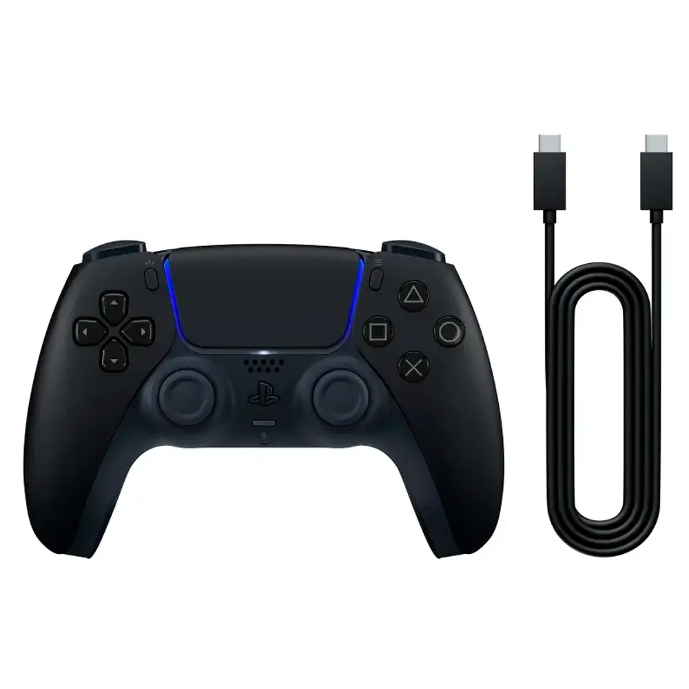 Gamepad Sony DualSense Playstation 5 (PS5) Wireless Preto + Cabo USB Type-C