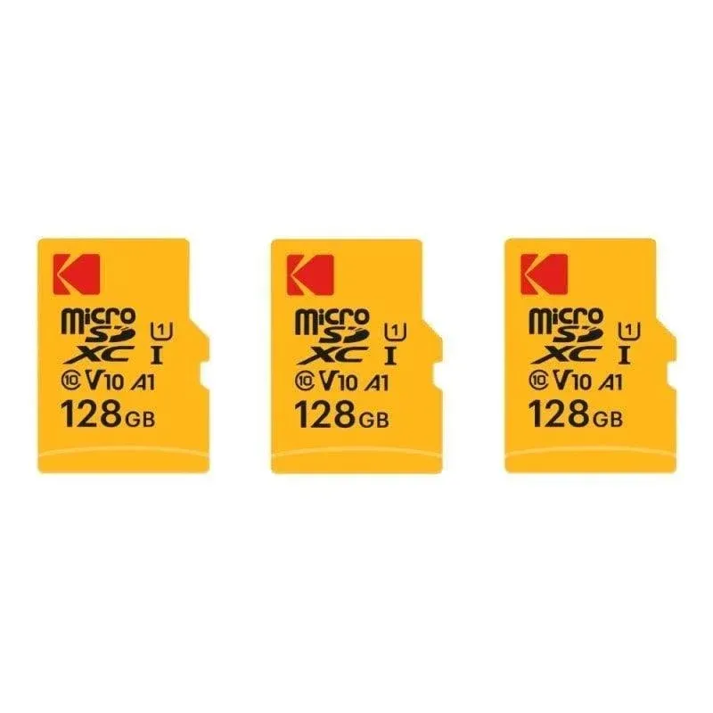 Cartão de memória Kodak Micro SDXC 128GB Pack 3 Adaptadores SD