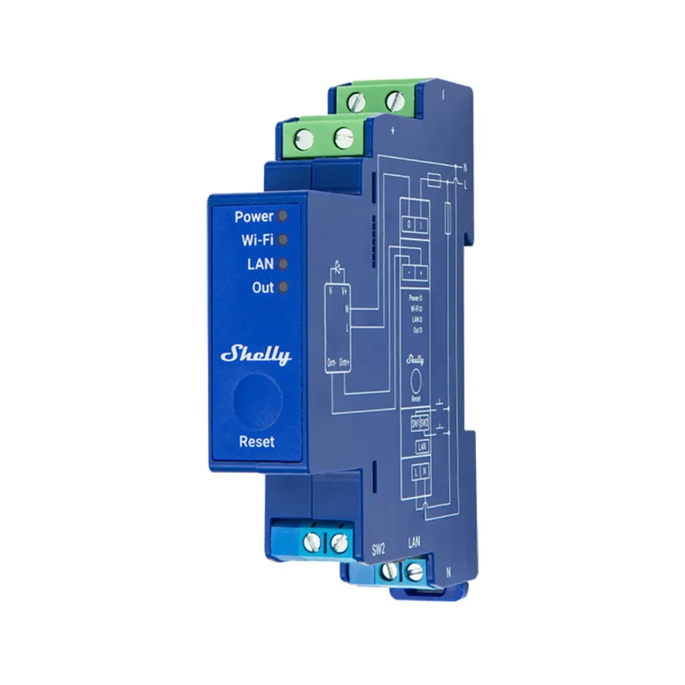 Módulo Controlador Shelly Pro Dimmer Calha DIN c/Medidor