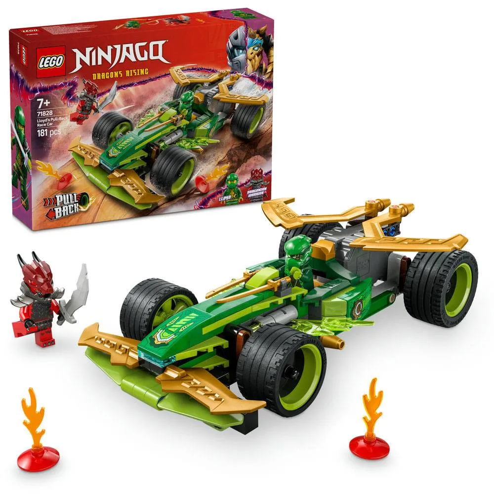 LEGO NINJAGO: Carro de Corrida Pull-Back do Lloyd | Idades 7+ | 181 Peças | Item 71828