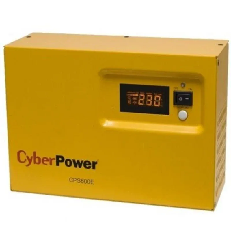 CyberPower CPS600E-DE UPS 600VA de Chumbo Ácido, Onda Sinusoidal Pura/Simulada, LCD, Proteção Contra Sobrecargas