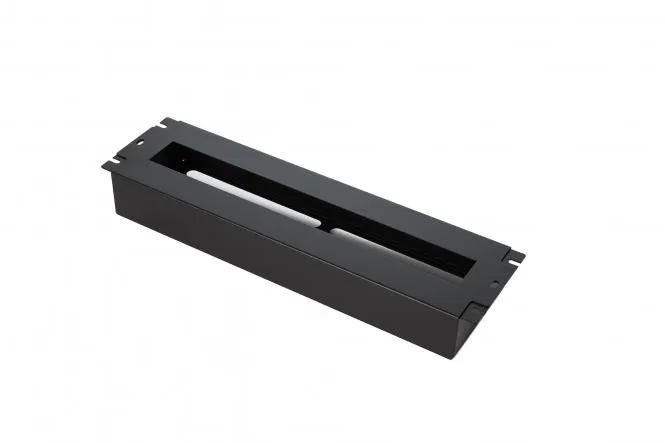 19" panel with DIN rail for modular equipment TN-19-PS3U-BK