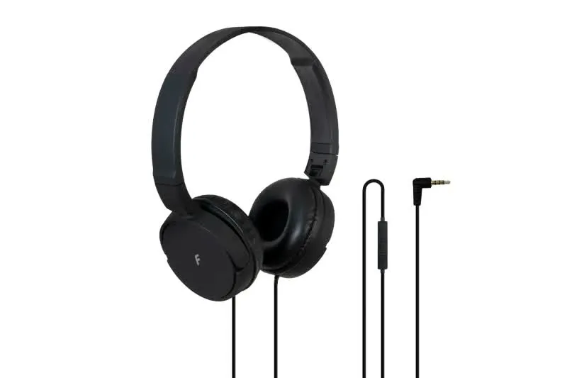 Auscultadores Com Fios Preto - WAVE-BAND