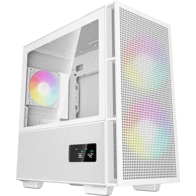 Caixa DeepCool CH360 DIGITAL mATX Vidro Temperado Branca