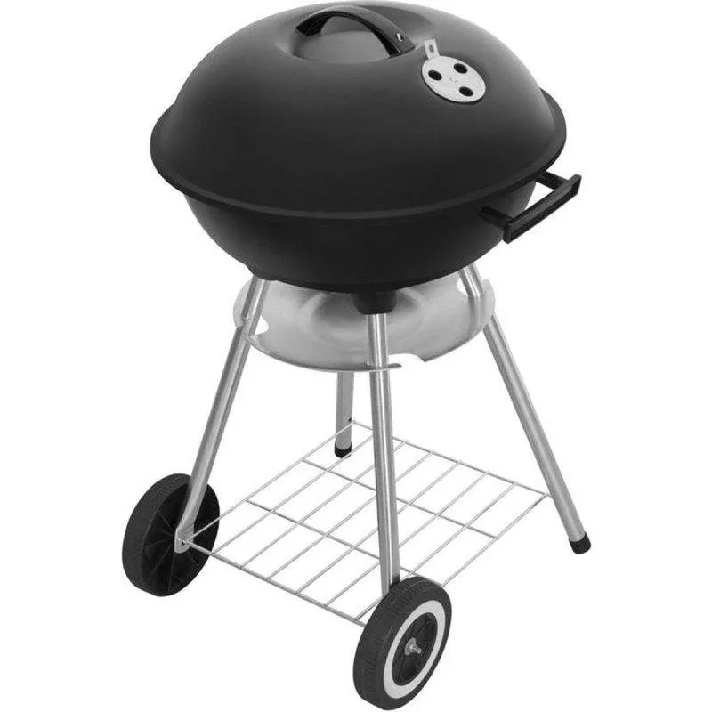 Churrasco a Carvão Fieldmann FZG 1009 Kettle em Carrinho, Cinzento, Grelha Cromada