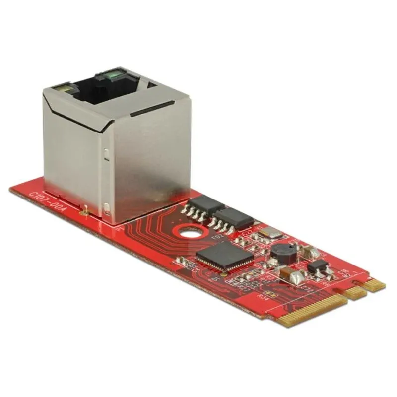 Placa de Rede DeLOCK 62949 M.2 Ethernet 1000 Mbit/s Vermelha