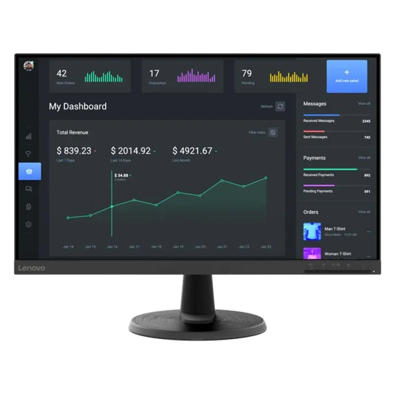 Monitor Lenovo D24-40 23.8" LED FullHD 75Hz FreeSync