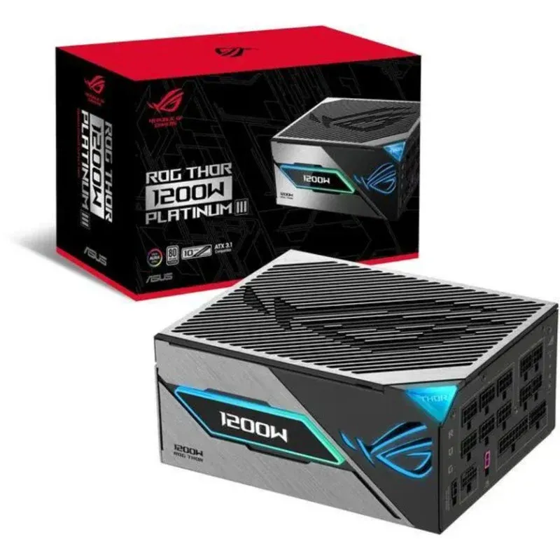 Fonte de Alimentação Asus ROG Thor 1200W Certificação 80 PLUS Platinum modular